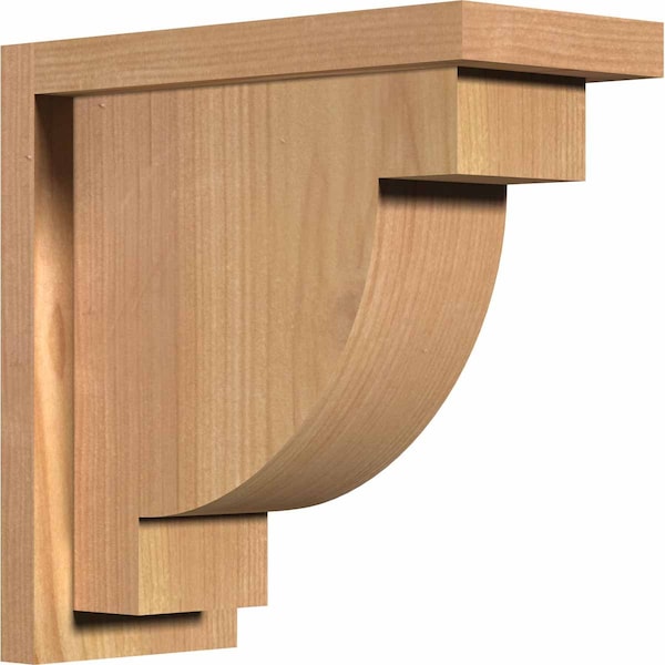 Ekena Millwork Alpine Smooth Corbel w/Backplate, Western Red Cedar, 5 1/2"W x 12"D x 12"H COR06X12X12ALP01SWR - main